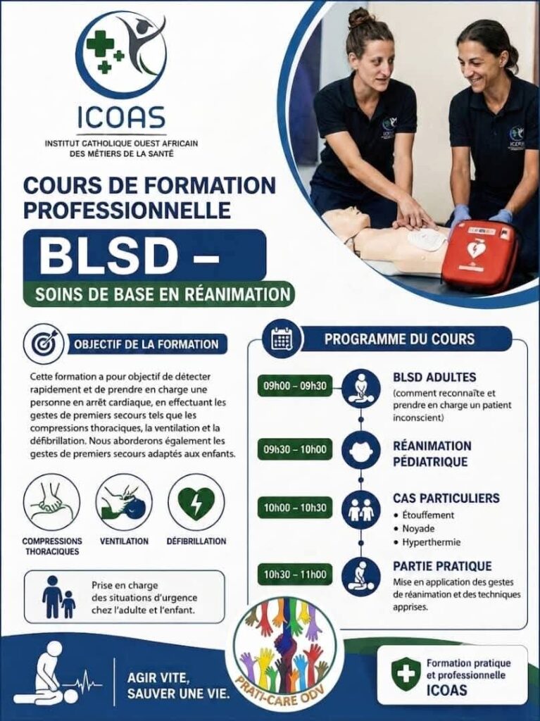 Locandina del corso BLSD dell'ICOAS